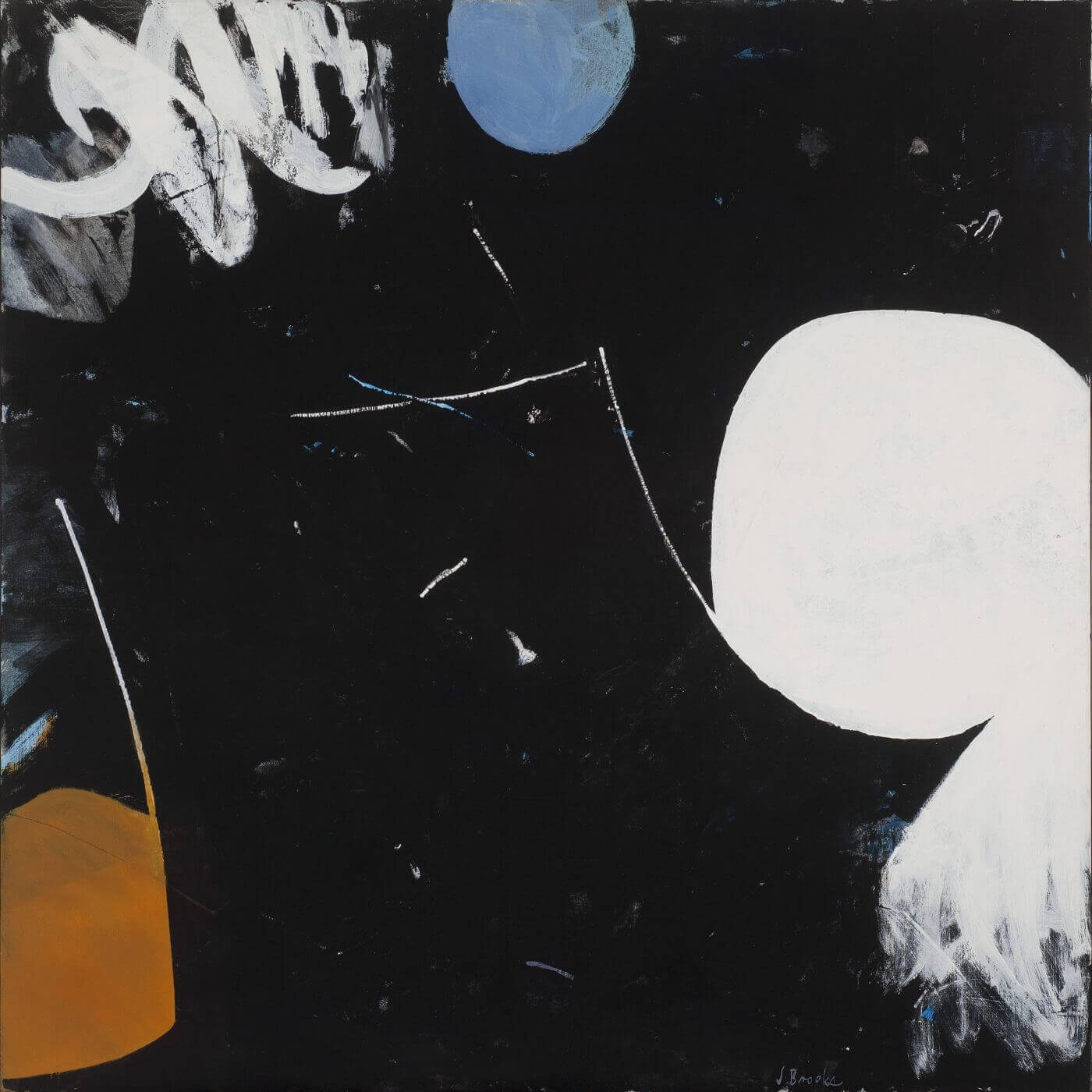 James Brooks, Diston, 1967, acrylic on canvas, 72 x 72 inches (Parrish Art Museum, Water Mill, NY, Gift of the James and Charlotte Brooks Foundation)