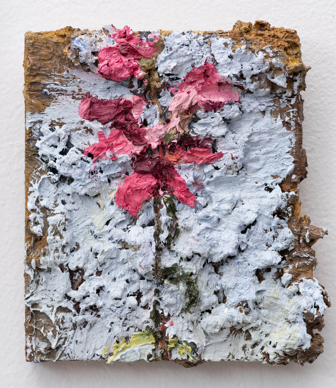 Avital Burg, Backyard snapdragons, 2020, oil on wood, 5 25 x 4 25 inches (courtesy of the artist)