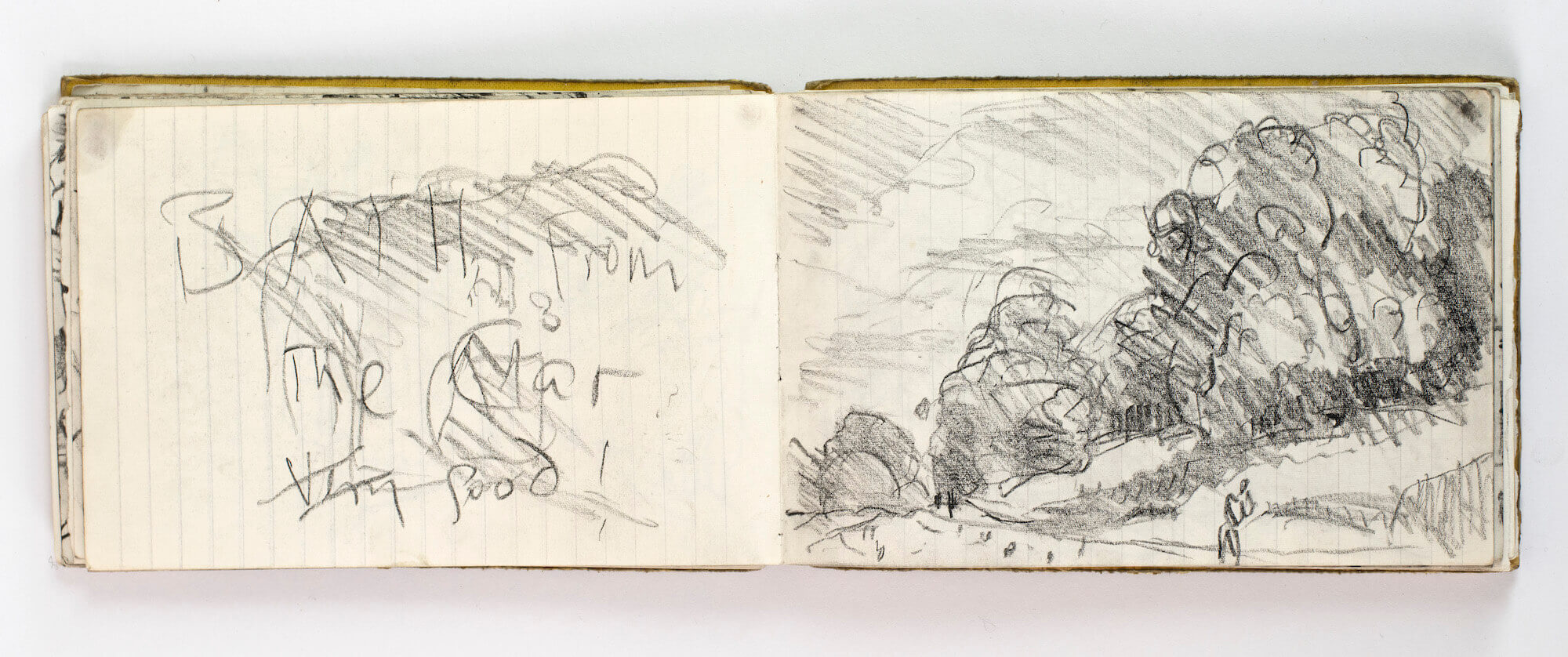 Sargy Mann, 1976 sketchbook drawing, (Sargy Mann estate)